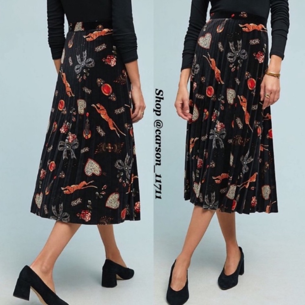 🦄RARE NWT Anthropologie Montparnasse Skirt XSP - Picture 3 of 7